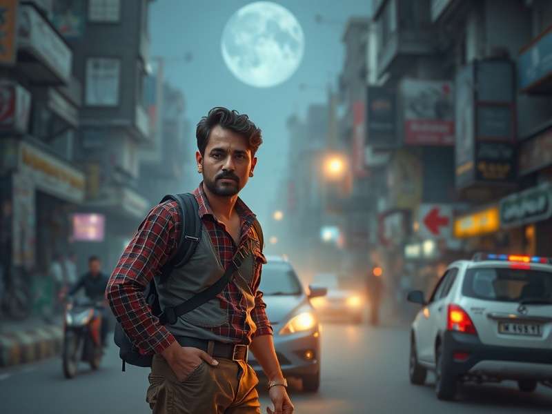 Night Stalker Pro Game Cover featuring protagonist Arjun Varma in New Bharat Nagar